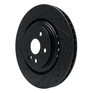 Lexus RX350h Brake Rotor (1) - Front Left - R1 Concepts - Drilled & Slotted - Black - `20-`25 Lexus RX350h Brake Rotor (1) - Front Left - R1 Concepts - Drilled & Slotted - Black - `20-`25